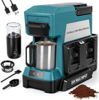 Cordless Coffee Maker for Makita 18V Battery (No Battery), Portable Drip Coffee Machine with Electric Coffee Grinder and Coffee Cup, for RV, Camping, Travel