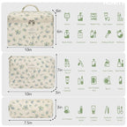 Makeup Bag,Quilted Cosmetic Bags,Large Floral Make Up Organize bag,Makeup Bag Set for Women,Flower Travel Toiletry Bag