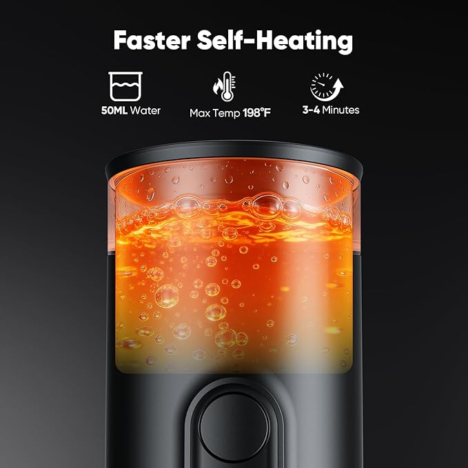 Portable Espresso Machine with Self-Heating System, 15 Bar Portable Coffee Maker Compatible with Capsules & Ground Coffee, Espresso Maker for Car, Camping & Travel