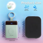 Portable Charger,5000mAh PD 20W Super Fast Charging Power Bank with Built-in Cables,Travel Keychain Battery Pack for Apple Watch Ultra/11/10/9/8/7/6/SE,iPhone 17/16/15/14/13/12 (Green)