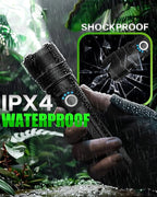 Victoper LED Flashlights, High Powered High Lumens Super Bright Tactical Flashlight, Rechargeable, 5 Modes Zoomable Waterproof Flash Lights for Emergency, Outdoor, Home, Camping, Hiking