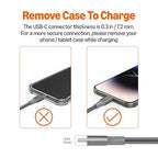 Amazon Basics Nylon Braided USB-C to USB-A 2.0 Fast Charging Cable, 480Mbps Speed, USB-IF Certified, for Apple iPhone 16/15, iPad, Samsung Galaxy, Tablets, Laptops, 10 foot, Dark Grey