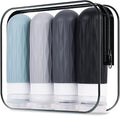 IYYI Travel Bottles for Toiletries, TSA Approved Travel Size Containers, Silicone Toiletries Bottles, Leakproof, Refillable Containers Kits for Shampoo and Conditioner (Gray, 90, Milliliters)