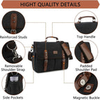 RAVUO Messenger Bag for Men, Water Resistant 15.6 17.3 Inch Laptop Briefcase Bag Casual Mens Satchel for Business