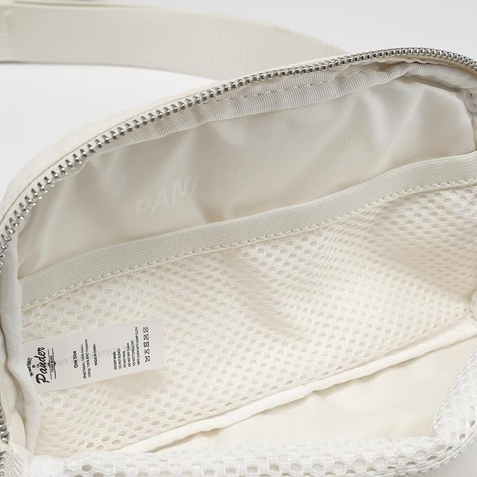 Pander Belt Bag for Women, Fashion Waist Packs, Crossbody Bags with Adjustable Strap (White Opal).