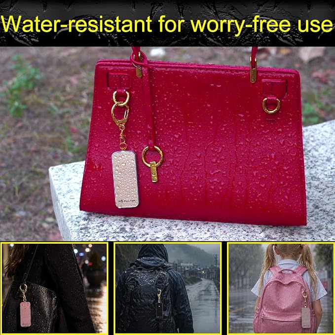 Ultrathin Personal Alarm Rainproof Ultra-Lightweight (0.8 oz) Bulky-Free Keychain Siren for Women, Students Safety. SOS Emergency 130db Hiking Alert Strobe Light. Replaceable Battery. Black