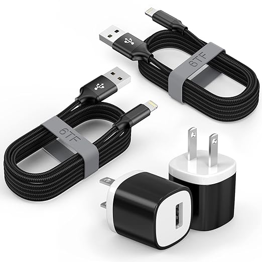 iPhone Charger 2Pack [Apple MFi Certified] 6FT Fast Charging USB to Lightning Cable with USB Charger for iPhone,Apple USB Wall Charger Travel Plug Block for iPhone 14/13/12/11/XS/XR/X/8/7/SE 2022/iPad