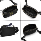 Gitus Belt Bag Fanny Pack Crossbody Bags with Initial Letter Patch Gifts for Wife Older Women Mother Coworker Bridesmaid Anniversary Travel Gifts Beach Gifts (Black-Z)