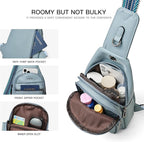 LATMAP Sling Bag For Women Faux Leather Small Casual Daypack Backpack Fanny Pack Crossbody Chest Bags Purse