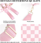 Black and White Checkered Crossbody Bag Bum Bag for Women,Spacious Checkered Purse Fanny Packs Belt Bag