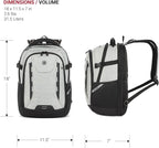 SwissGear Travel Tech Pro Laptop Backpack – Fits Laptops up to 16” – ScanSmart TSA-Friendly Backpack with Multiple Organizer Pockets – Grey Heather
