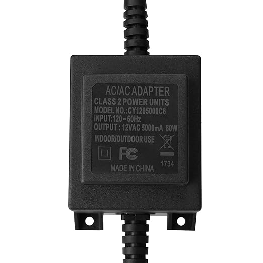 AGPtEK Voltage Converter Transformer 110/120V to AC 12V/5A, 60-Watt Waterproof Power Supply Converter for Swimming Pool Light, Water Pump, Outdoor Light, Spotlights (Pack of 2)