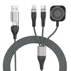 2025 Upgraded 3 in 2 Travel Charger for Apple Watch & iPhone - USB C/Magnetic Wireless Fast Charging Cable, Compatible with iWatch Ultra 2/SE/10-1, iPhone 16/15, Galaxy S24 (Portable 6FT)