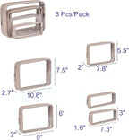 Remobia Hicol TSA Approved 5-Piece Diaper Bag Organizer Pouch Set Clear Waterproof TPU Kids Toiletry Storage Set Travel Packing Clutch Cube Bags for Baby Nursing (Pearl Grey)