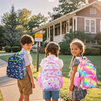 RHCPFOVR Kids Backpack for Girls - Girls Backpack 3-8 Ages Butterfly for Kids 15 Inch School Bookbag for Kindergarten Elementary School Bookbag for Girl 1st 2nd Grade