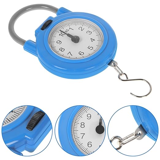 Portable Mini Electronic Hook Scale High Precision Digital Luggage and Travel Weighing Scale Handheld Blue for Home Use