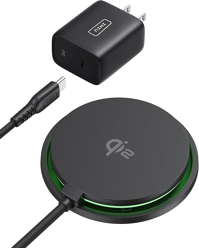 INIU Smallest 22.5W 10000mAh Power Bank and 15W Qi2 Certified MagSafe Compatible Charger Pad