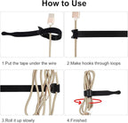 OneLeaf 110PCS Reusable Cable Ties, Adjustable 8-inch Cord Organizer Ties, Multi-purpose Hook Loop Cable Management Wire Ties for Organizing Home, Office, Data Centers, Black