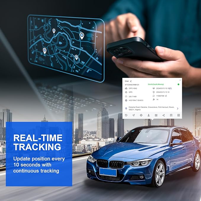 WANWAYTECH Mini GPS Tracker for Vehicles, 4G LTE GPS Tracking Device, GPS Tracking Device with App, US and Worldwide Real-Time Tracking, Subscription Needed