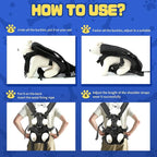 Dog Backpack Carrier, Legs-Out Front Carrier for Small Medium Dogs, Adjustable Breathable Front Carrier for Hiking, Cycling, Travel