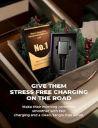 LISEN Retractable Car Charger Gift Box Edition, 84W Cars Phone Charger with Retractable Cable, Car Accessories Gifts for Men Women, 2025, USB C Fast Cars Adapter for iPhone 17 16 15 14