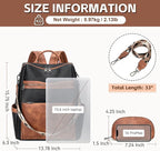 AGLOD Vegan Leather Laptop Backpack for Women 15.6 Inch Work Backpack Purse for Travel College