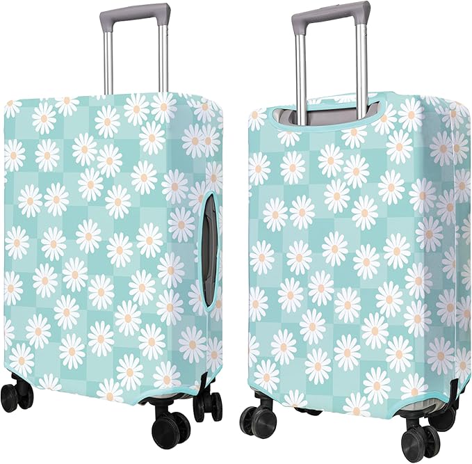 Travel Luggage Cover Suitcase Protector Fits 18-32 Inch Wheel Covers PatternedTravel Related Items Flower Luggage Protector Elastic L