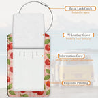 Cherry 3 Pack Luggage Tag for Suitcase, Leather Bag Tags with Privacy Cover ID Label and Durable Steel Loop for Cruise Airport Travel