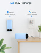 20000mAh Lightweight-Portable-Charger-Power-Bank with Built-in Cables and AC Wall Plug, PD20W USB-C Fast Charging Battery Pack, LED Display External Travel Phone Charger for All iPhone,Samsung,Android