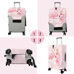 Travel Luggage Cover Suitcase Protector Fits 18-32 Inch Wheel Covers PatternedTravel Related Items Flower Luggage Protector Elastic XL