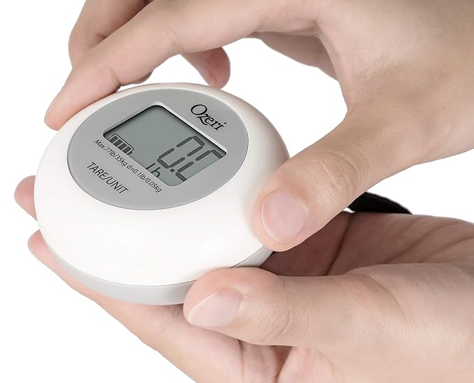 Ozeri Twist-and-Go Kinetic Kitchen and Luggage Scale, Battery-Free