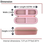 Hard Carrying Case for medicube Booster Pro 6-in-1 Real Glass Glow Beauty Massager, Shockproof EVA Storage Organizer with Mesh Pocket, Portable Travel Case, Pink
