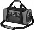 Wakytu Airline Approved Pet Carrier, TSA Approved Soft Sided Travel Bag for Small Dogs and Cats, 5 Mesh Windows & Padded Shoulder Strap for Plane Underseat, 17.7"x11"x8.3"