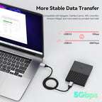 USB 3.0 Micro B Cable 3 FT, External Hard Drive Cable 5 Gbps High-Speed USB A to Micro B Cord Compatible for Brother Scanner Seagate Xbox One Toshiba WD Hard Drive