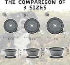 Collapsible Dog Bowls for Travel, 2-Pack Dog Portable Water Bowl for Dogs Cats Pet Foldable Feeding Watering Dish for Traveling Camping with Carabiners, BPA Free (Grey&Black, Small (Pack of 2))