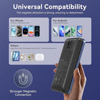 Magnetic 10000mAh Portable Charger for iWatch & iPhone, PD Fast Charging Wireless Power Bank Built-in Cables and Wall Plug, External Travel Battery Pack Compatible with iOS Android Phones
