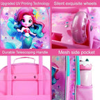 WZLVO Kids Luggage for Boys and Girls, Cute Dinosaur Unicorn Rolling Wheels Suitcase for Toddler Children