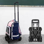 Portable Folding Luggage & Backpack Cart - Heavy Duty Hand Truck for Travel, Shopping, and Moving, with 2 Elastic Straps