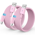 2Pack 10FT USB to USB C Fast Charging Cable for iPhone 17 16 15 Charger Cord, for Apple for iPhone 17 16 15/Pro/Pro Max/Plus Long Type C Car Carplay Cord for iPad Pro 12.9/11 for Android(Pink)