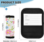 Flower Luggage Handle Wrap for Suitcase Luggage Tags Handle Covers Identifiers Soft Decorations Travel Accessories 2 Pack