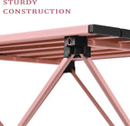 Grope Portable Beach Table for Sand with Aluminum Table Top, Folding Camping Table Easy to Carry, Prefect for Outdoor, Picnic, BBQ, Cooking, Festival, Beach, Home (Pink-S)