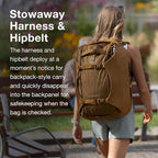 Osprey Sojourn Porter 30L Travel Backpack - Carry-On Compliant Luggage with StraightJacket Compression and Padded Laptop Sleeve - Durable Pack for International or Urban Travel, Graphite Purple