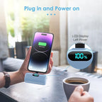 Mini Portable Charger USB C Power Bank,Upgraded 5000mAh PD Fast Charging Battery Pack Built-in USB-C Connector Travel Essential for iPhone17/17Pro/17Pro Max/Air/16 Plus/16Pro Max/15 Series,Android etc