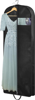 KIMBORA 60" Dress Garment Bags for Hanging Clothes Travel, Gusseted Garment Bags for Closet Storage with Handles for Long Gowns, Coats