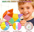Magnetic Tiles,60PCS Magnetic Building Blocks with Metal Storage Box,Magnetic Tiles for Kids Ages 3+,Magnet Tiles for Boys & Girls(Macaron)