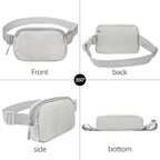 Fanny Pack Crossbody Bag for Women and Men, Belt Bag for Hiking Bum Bag with Adjustable Strap,Casual Cell Phone Pouch?Waist pack for Running Workout Sports Travel Light Grey