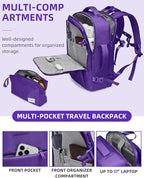 LARVENDER Carry on Luggage 22x14x9 Airline Approved, Expandable 20 Inch Hardside Large Suitcase with Wheels TSA Lock, Lightweigh PC+ABS Travel Carry-on Suitcases for Women and Men, Midnight Berry