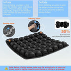 Press Type Inflatable Travel Cushion Airplane Seat Cushion, Built-in Air Pump Portable Airplane Seat Cushion for Long Flights, Car, Office, Wheelchair