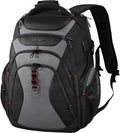 KROSER Travel Laptop Backpack 17.3 Inch XL Computer Backpack with Hard Shell Saferoom RFID Pockets Water-Repellent Business College Daypack Stylish Bag for Men/Women-Black Grey