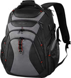 KROSER Travel Laptop Backpack 17.3 Inch XL Computer Backpack with Hard Shell Saferoom RFID Pockets Water-Repellent Business College Daypack Stylish Bag for Men/Women-Black Grey